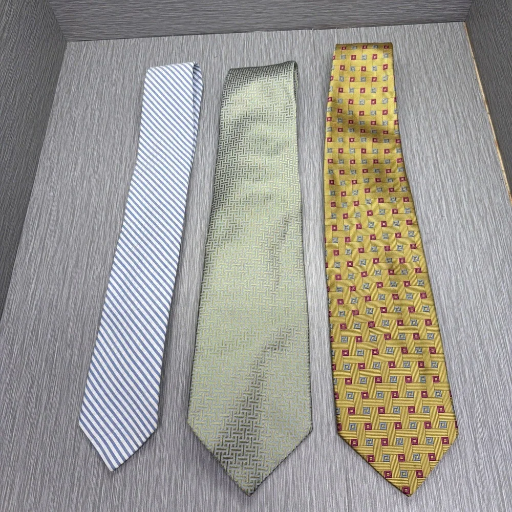 Brooks Brothers Men's Ties Lot of 3 Classic Preppy Business Neckties